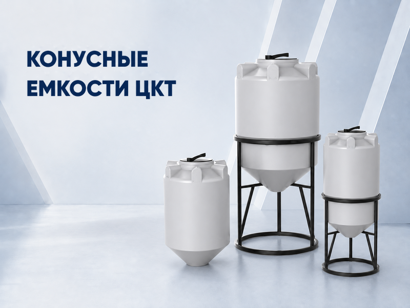 Конусные емкости с полным отливом ЦКТ